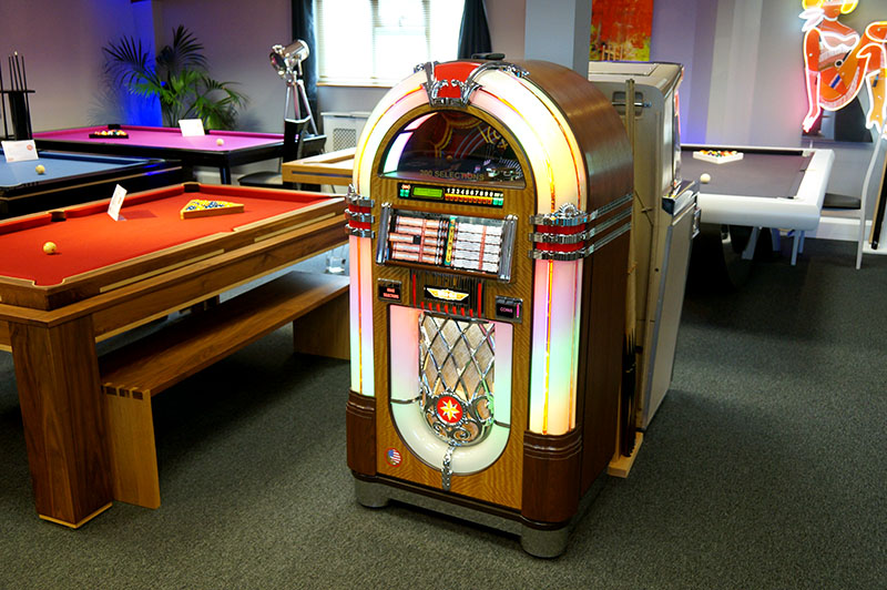 Rock-Ola Vinyl Bubbler Jukebox - On Display in Showroom